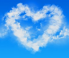 blue cloud heart